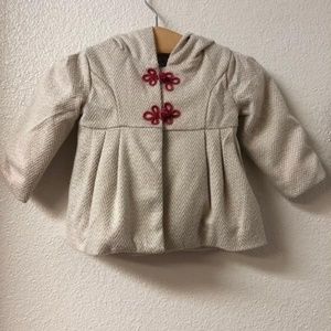 0-3 month girls Tahari gold and cream dress jacket